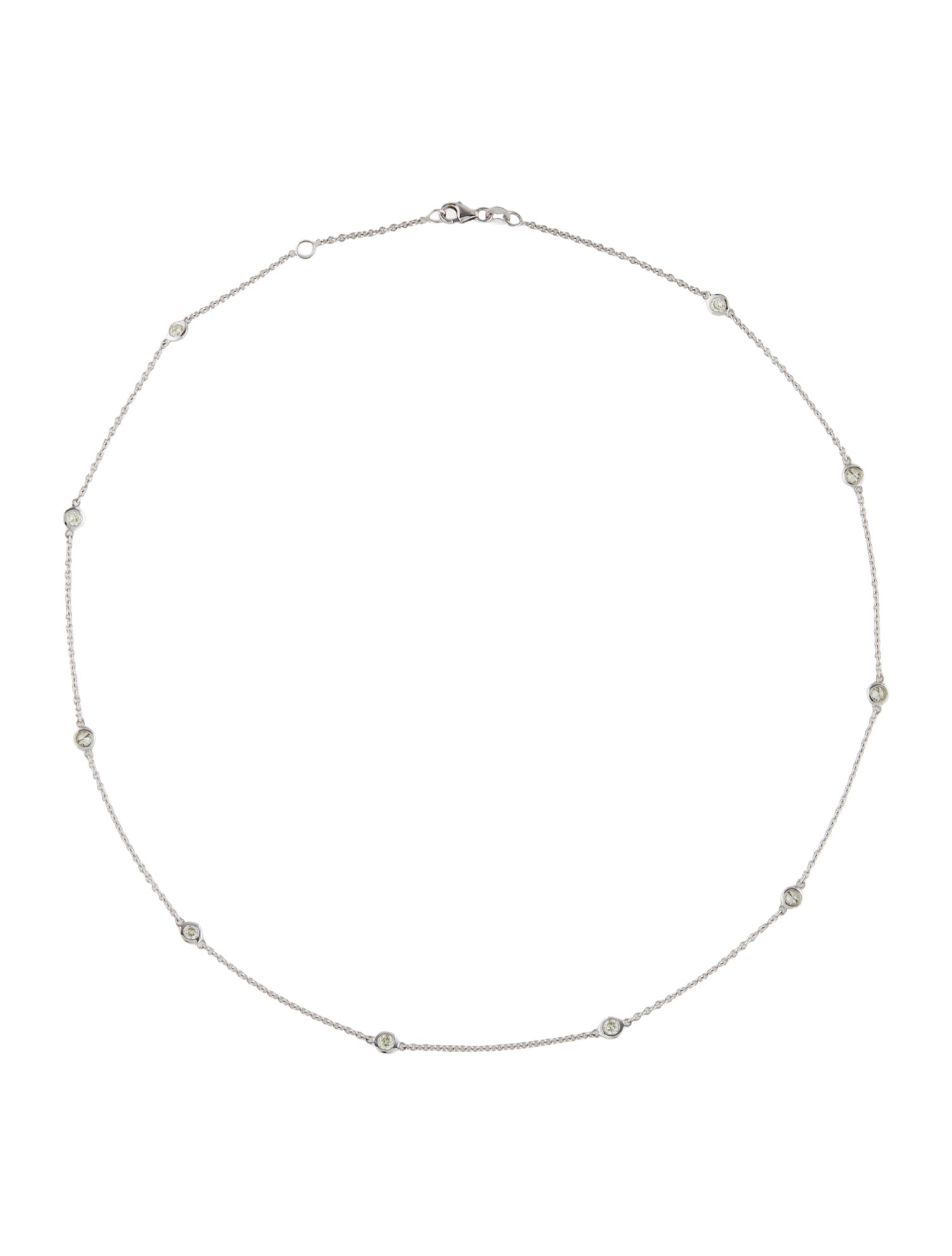 Necklace 14K 1.05ctw Diamond Station Necklace