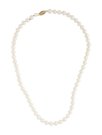 Necklace 14K Pearl Bead Strand Collar