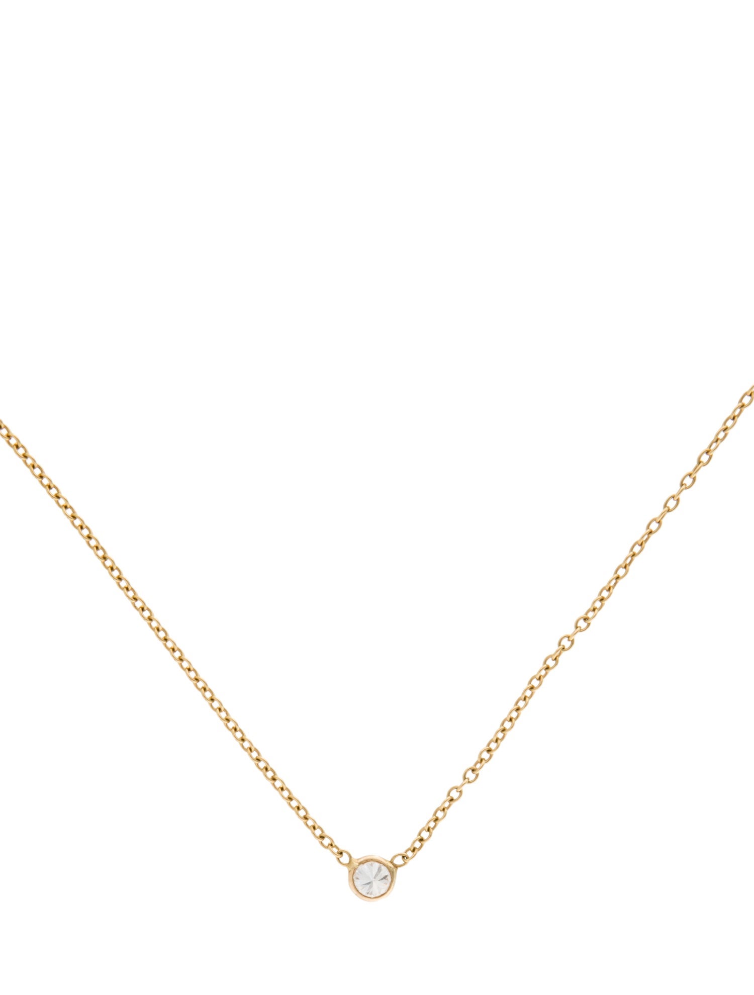 Necklace 18K Diamond Solitaire Pendant Necklace