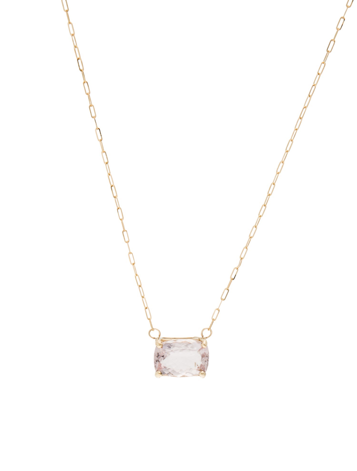 Necklace 14K 2.76ct Morganite Pendant Necklace