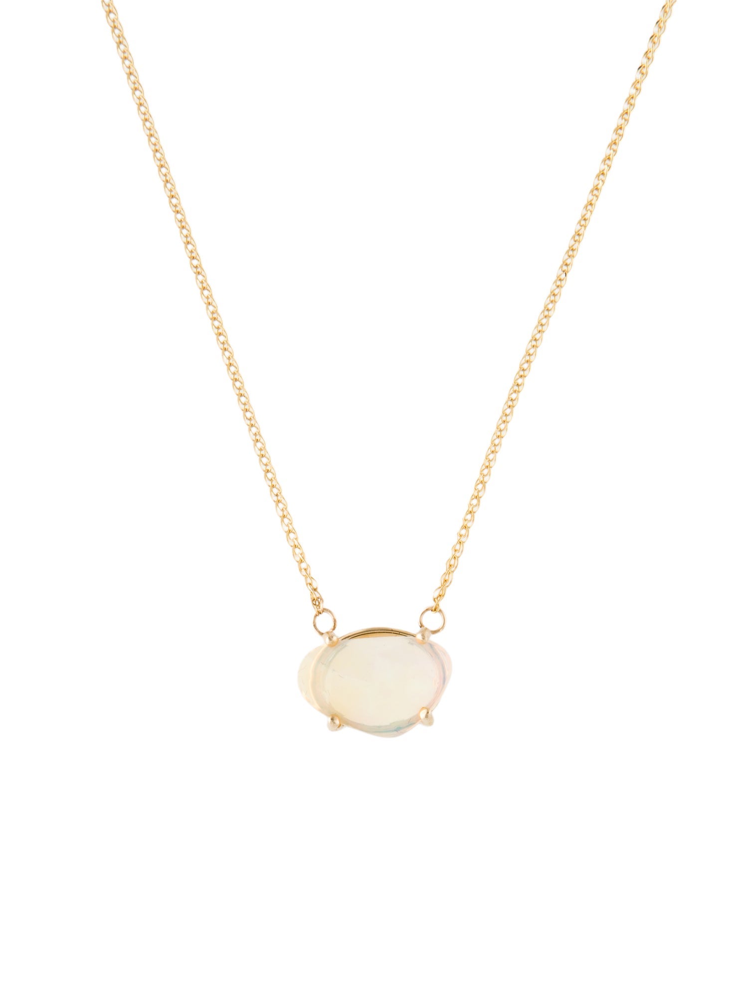 Necklace 14K Opal Pendant Necklace