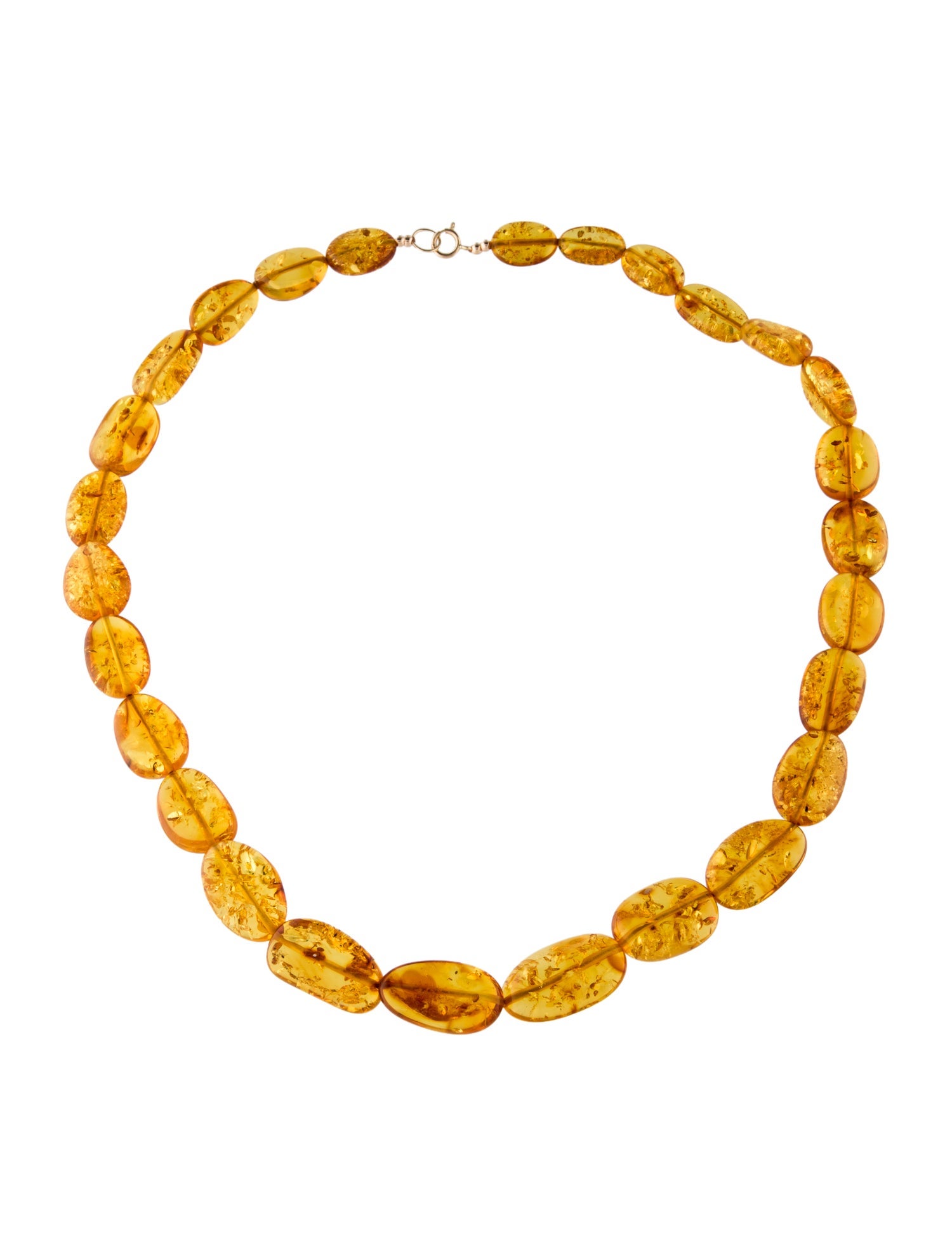 Necklace 14K Amber Bead Strand Necklace