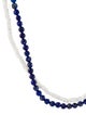 Necklace 14K Lapis Lazuli & Mother of Pearl Double Strand Bead Necklace