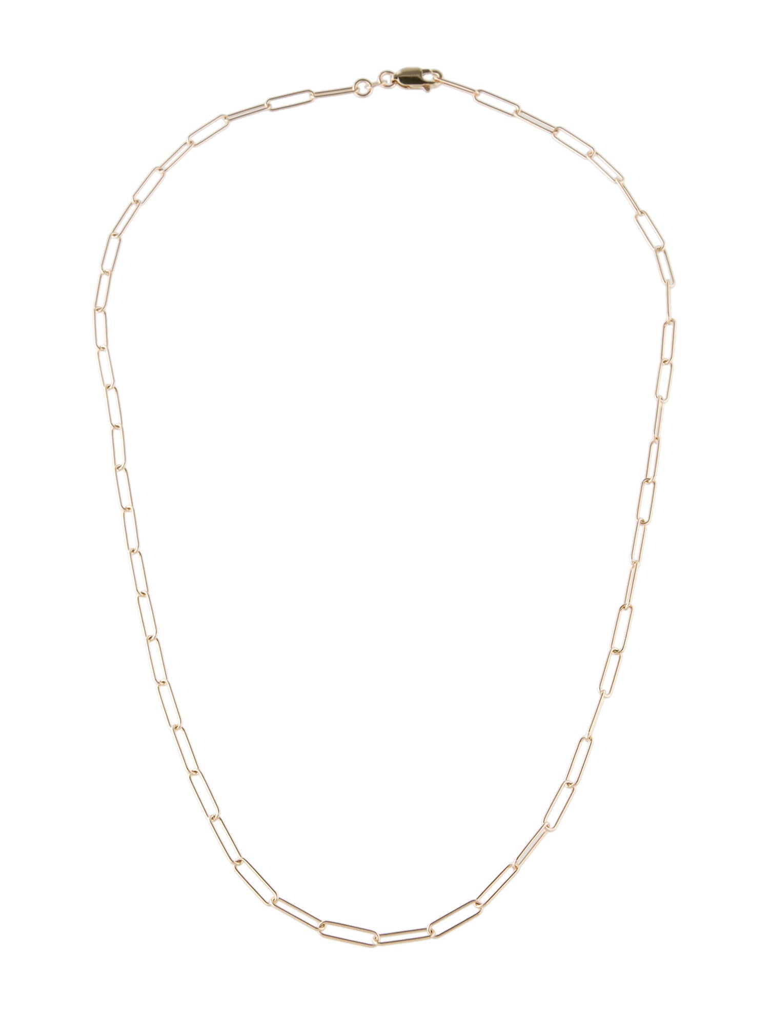 Necklace 14K Paperclip Chain Link Necklace