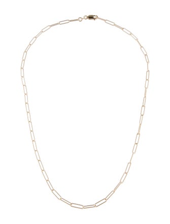 Necklace 14K Paperclip Chain Link Necklace