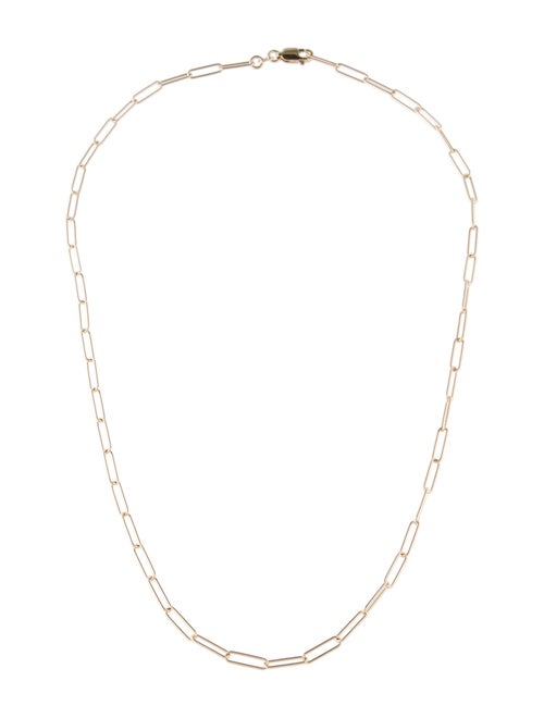Necklace 14K Paperclip Chain Link Necklace