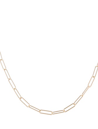 Necklace 14K Paperclip Chain Link Necklace