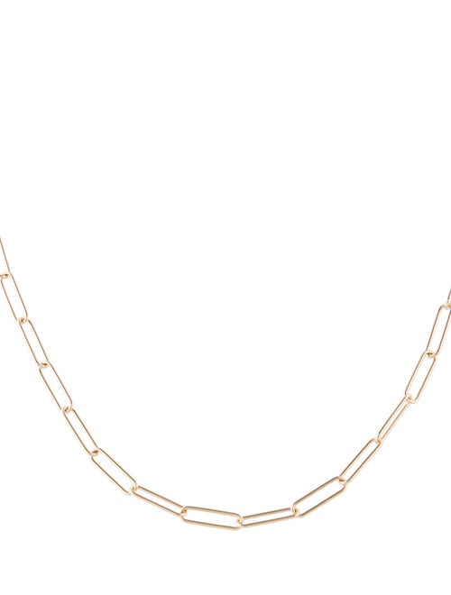 Necklace 14K Paperclip Chain Link Necklace
