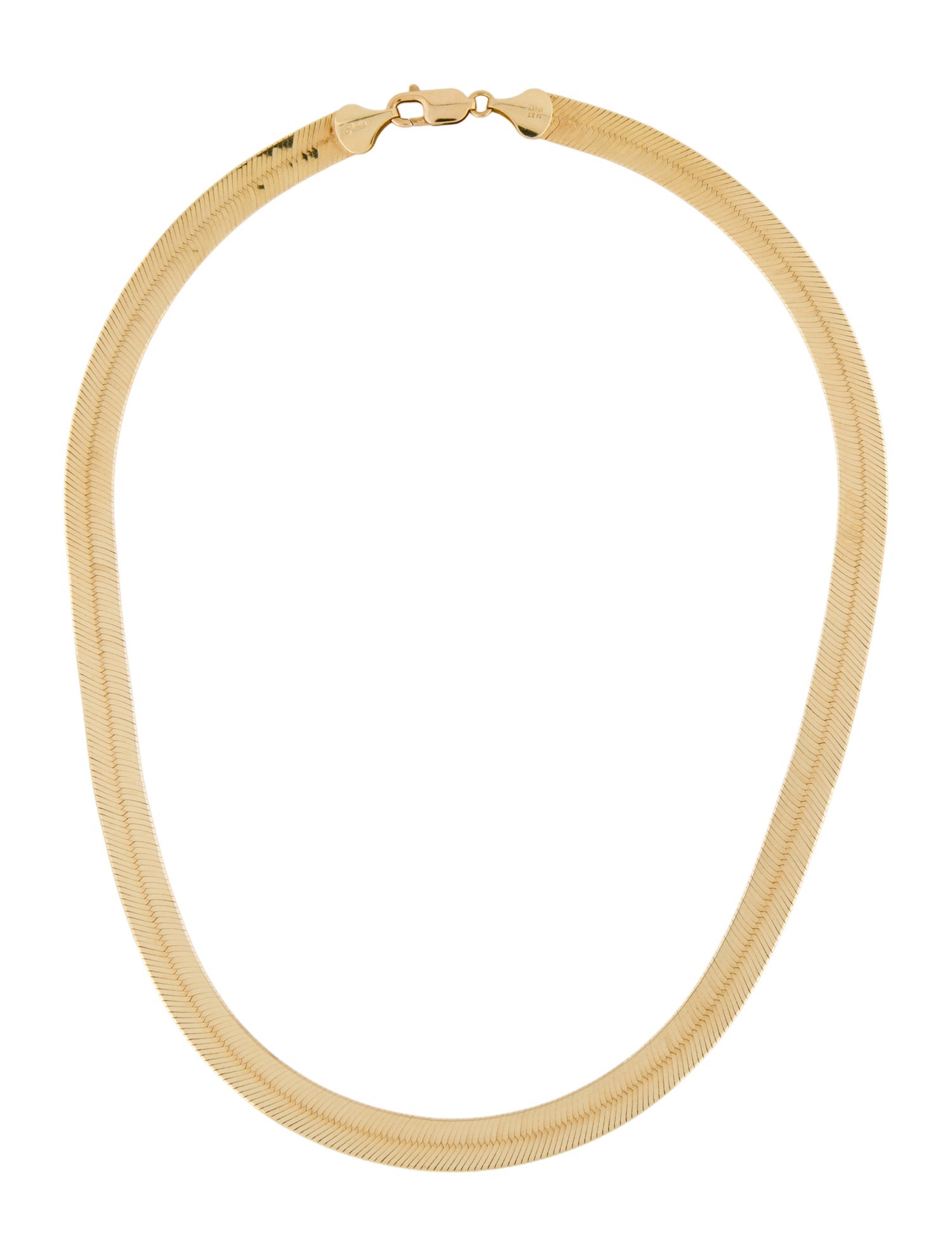 Necklace 14K Wide Herringbone Necklace