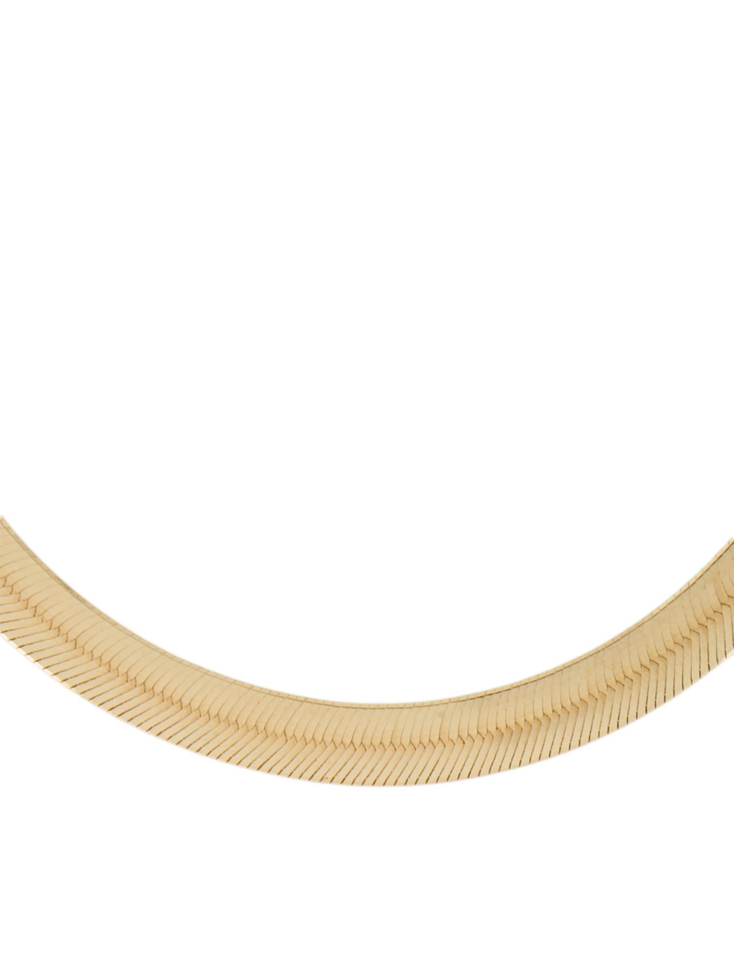 Necklace 14K Wide Herringbone Necklace