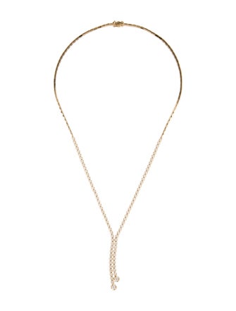 Necklace 14K 1.00ctw Diamond Lavalier Necklace