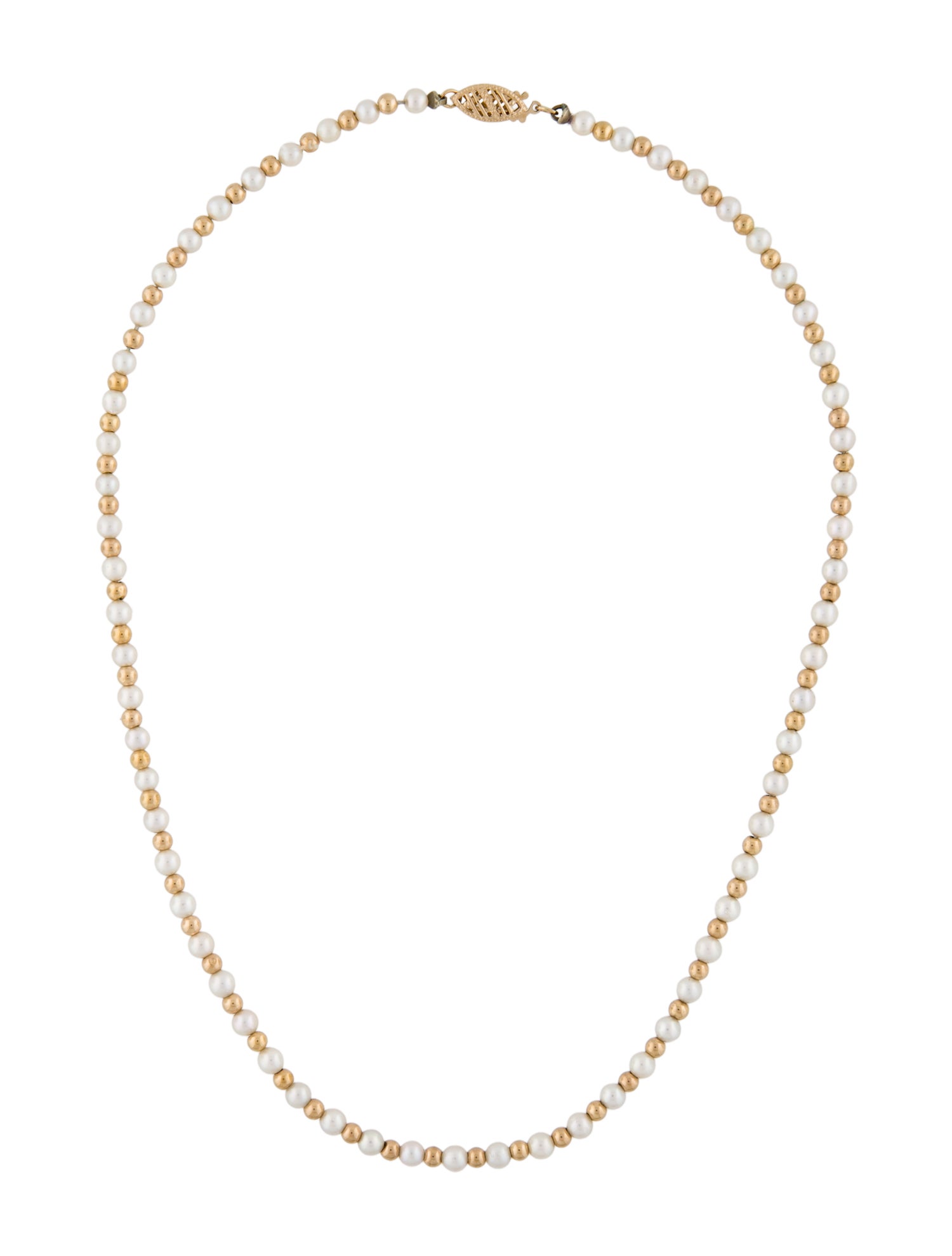 Necklace 14K Pearl Beaded Necklace