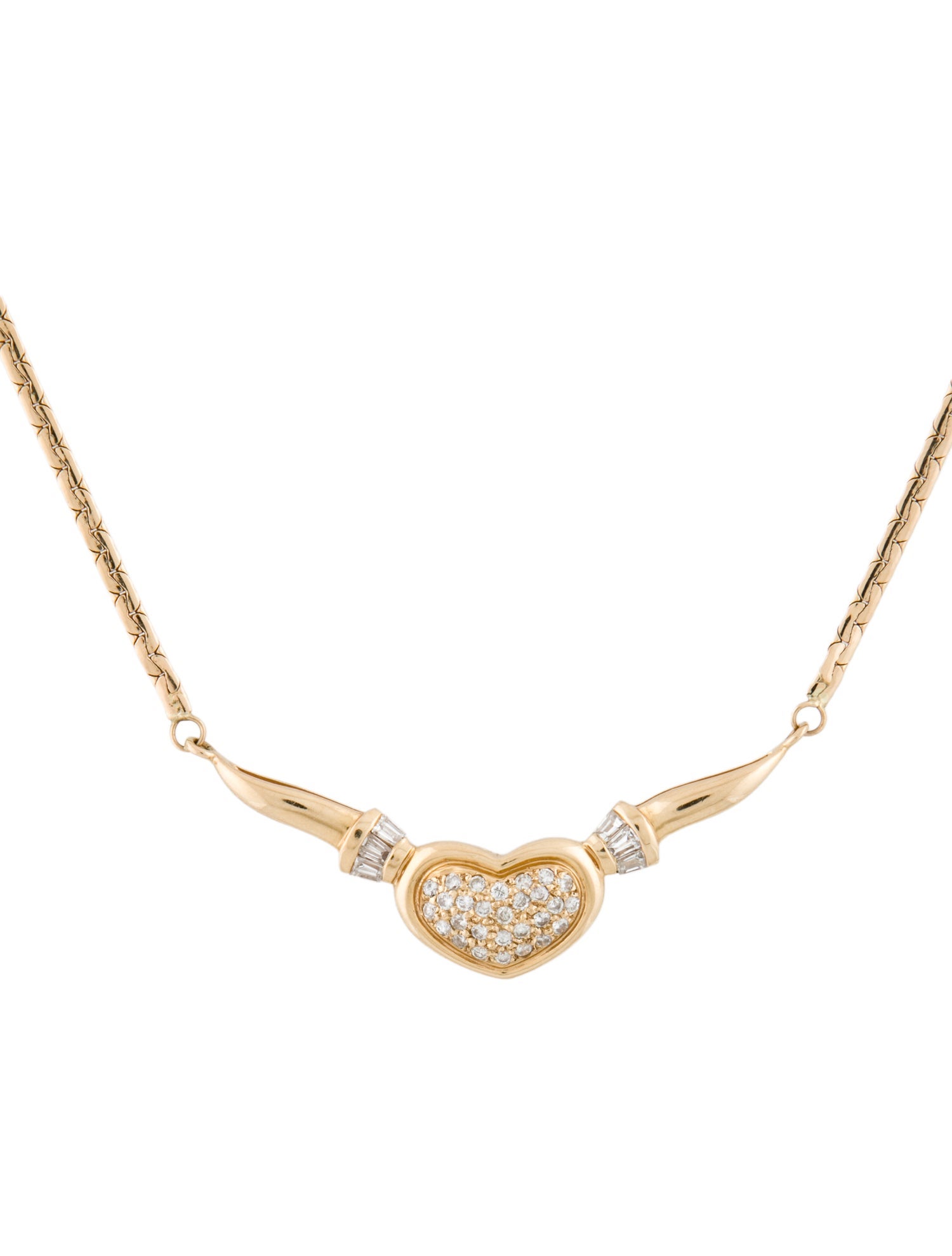 Necklace 14K Diamond Heart Pendant Necklace