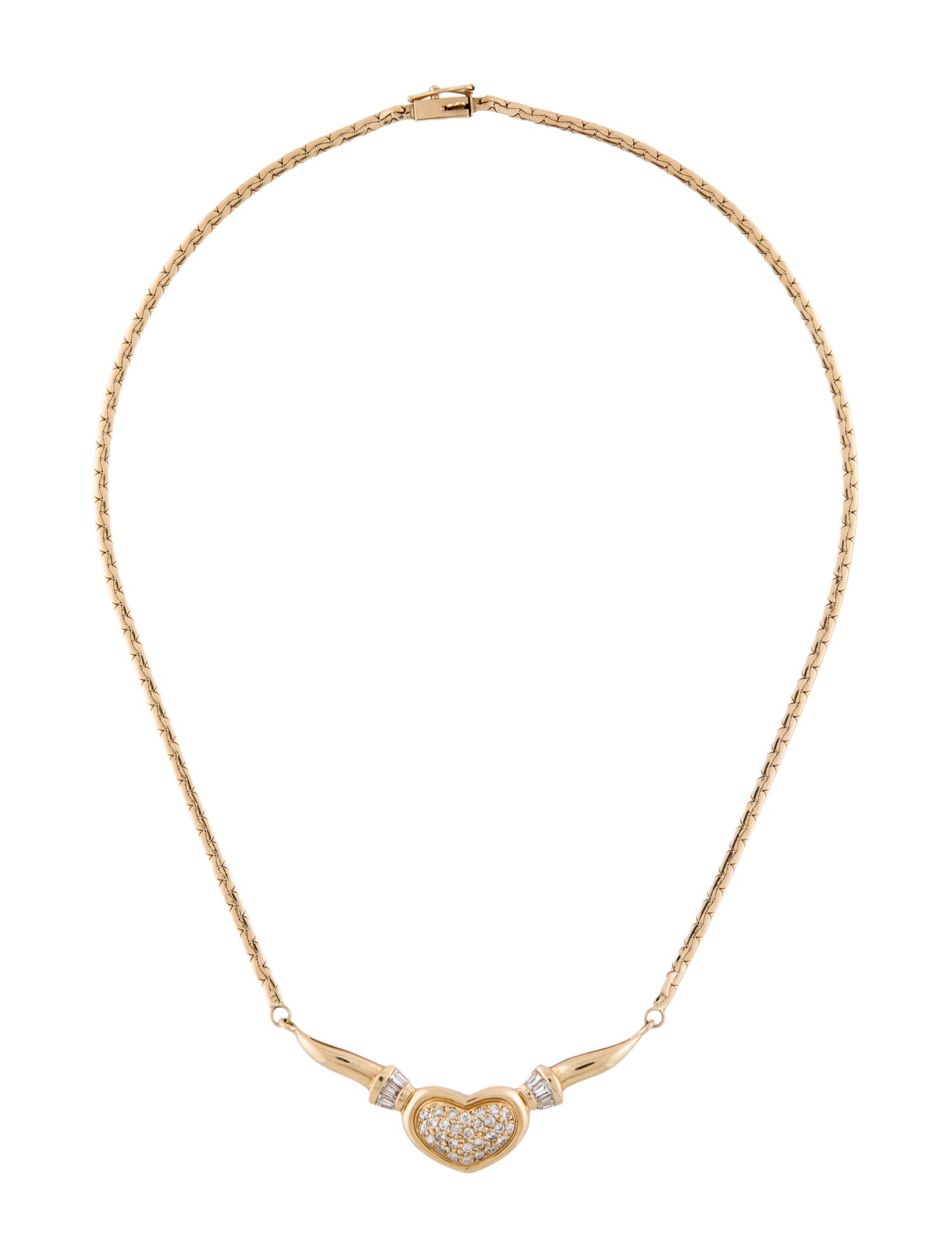 Necklace 14K Diamond Heart Pendant Necklace