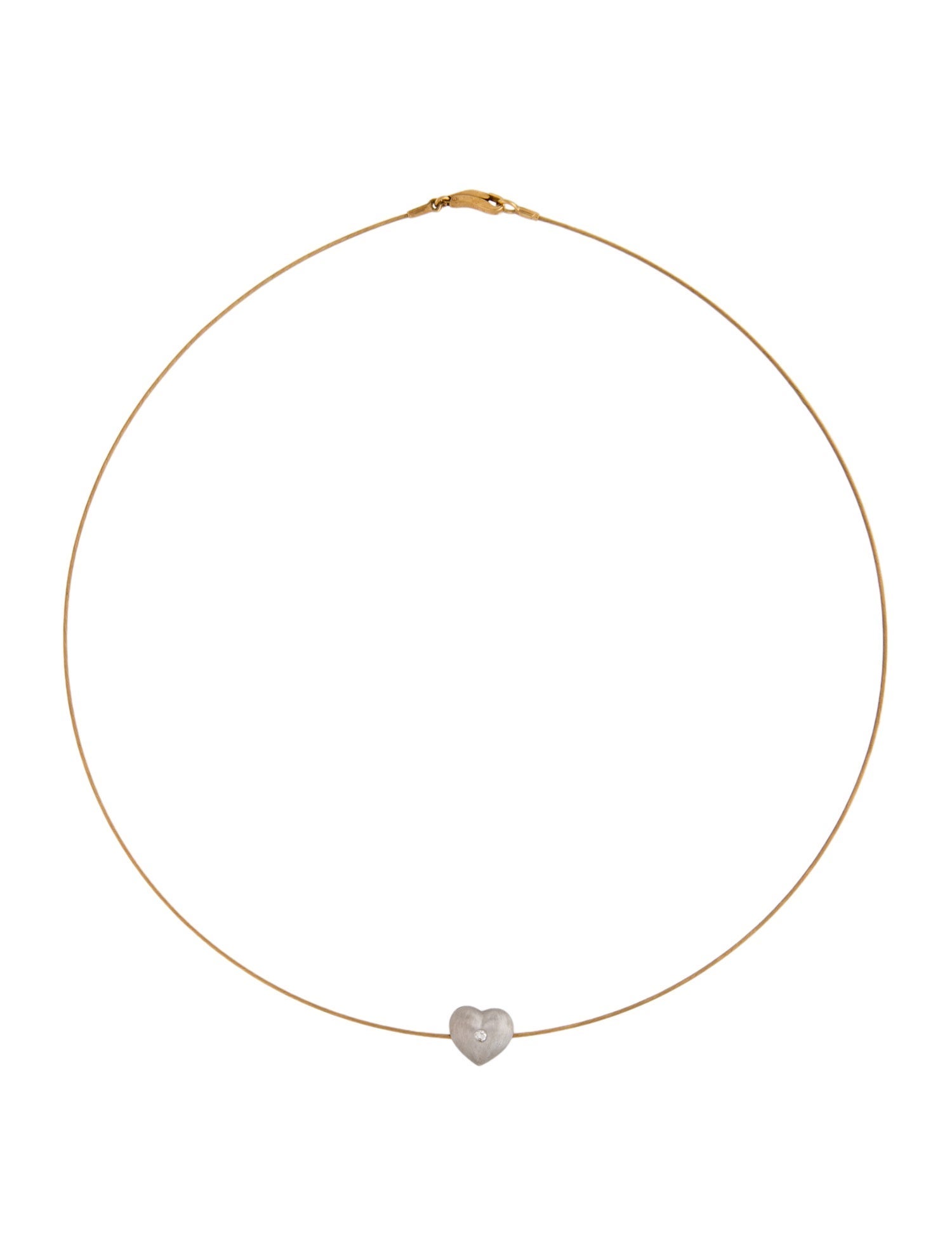 Necklace 18K Diamond Heart Pendant Necklace