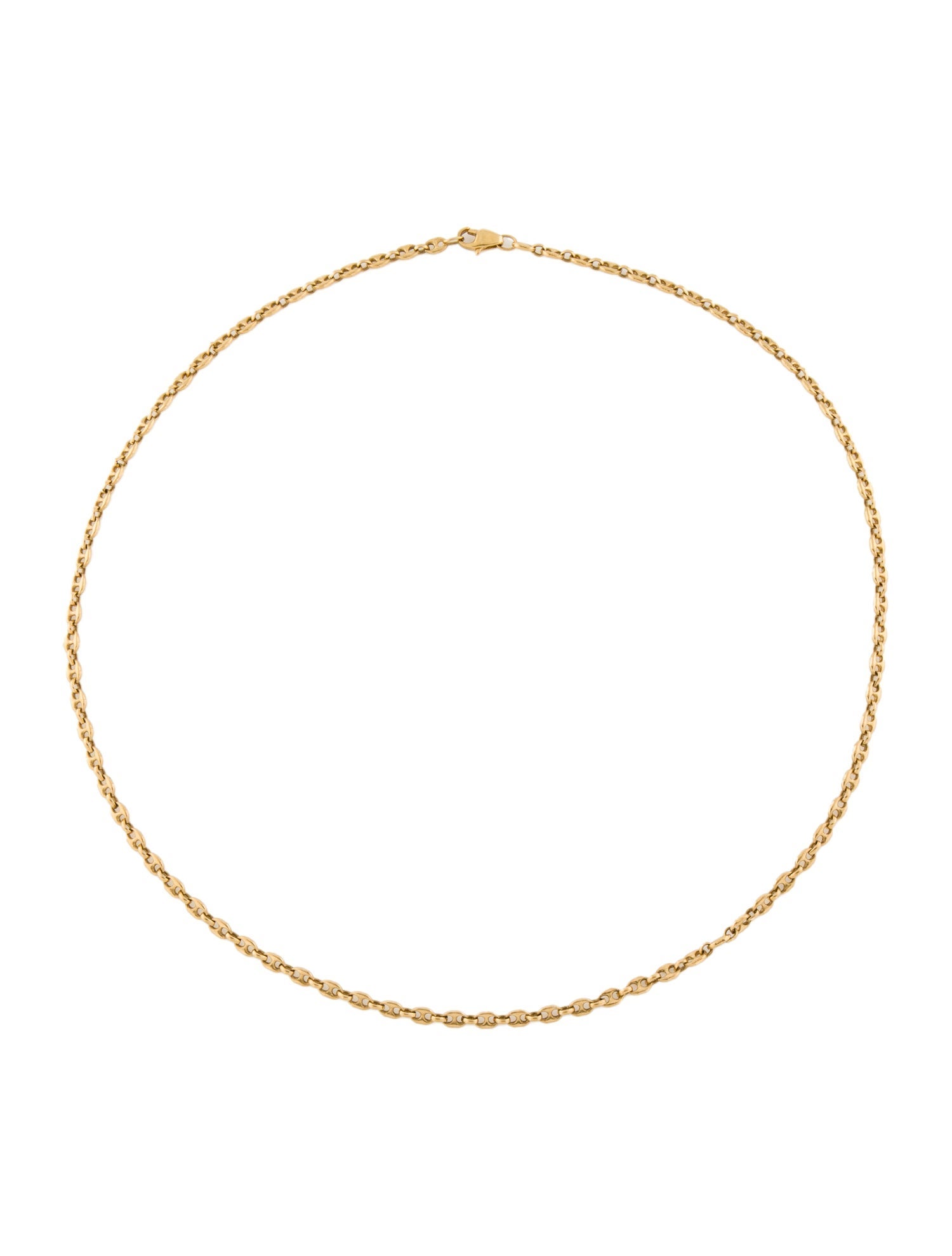 Necklace 18K Mariner Link Chain Necklace