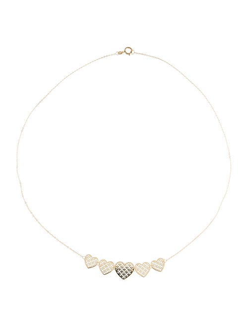 Necklace  14K Graduated Heart Necklace