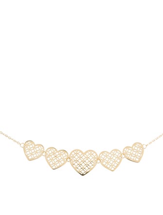 Necklace  14K Graduated Heart Necklace