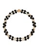 Necklace 14K Pearl & Onyx Bead Double Strand Necklace