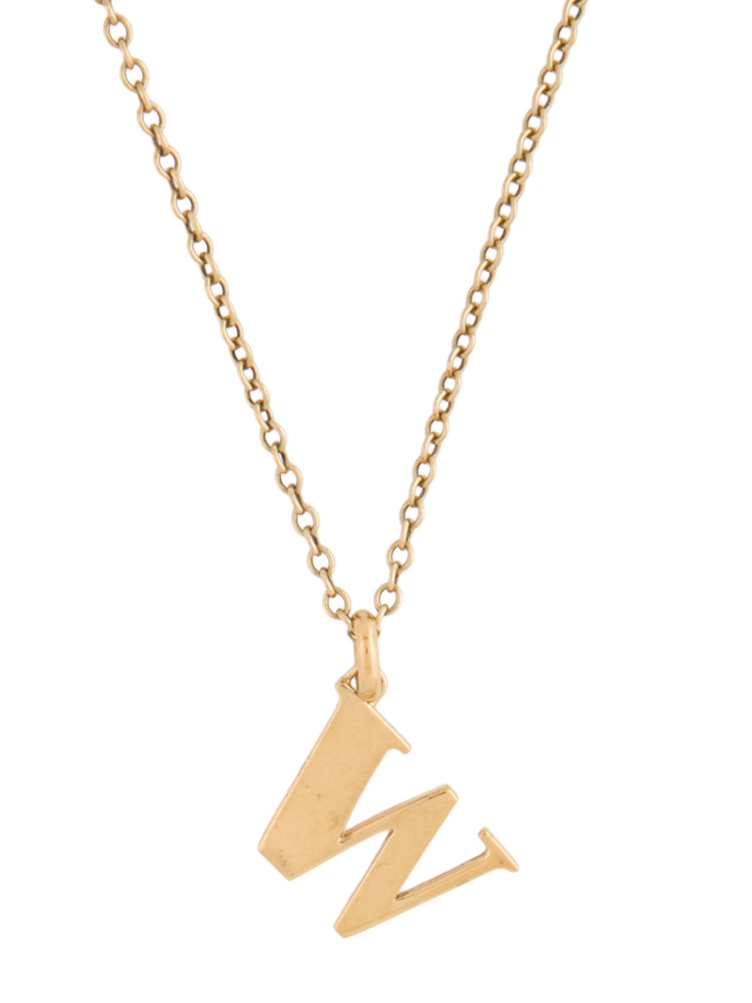 Monica Vinader Alphabet 'W' Pendant Necklace