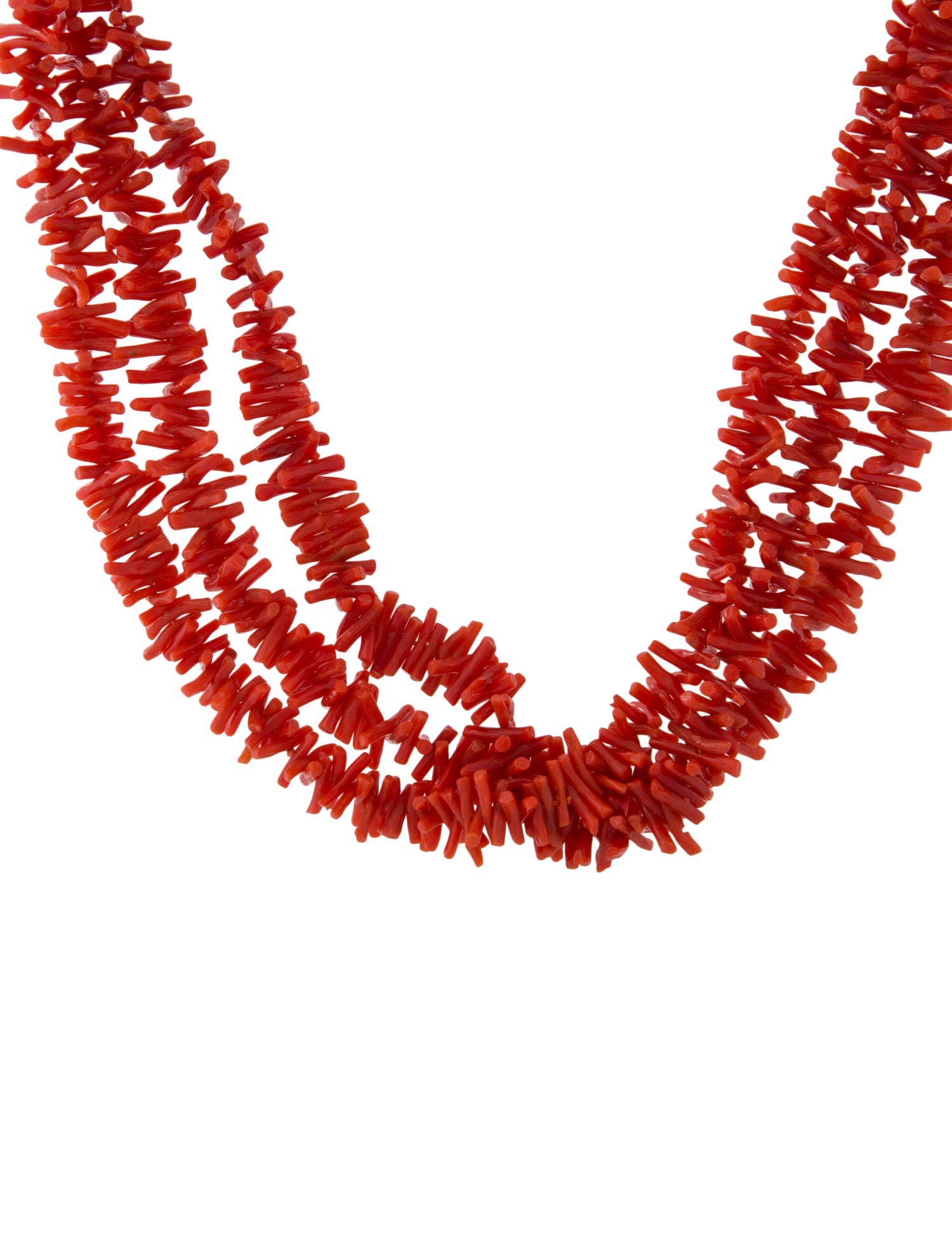 Necklace 14K Coral Multistrand Choker