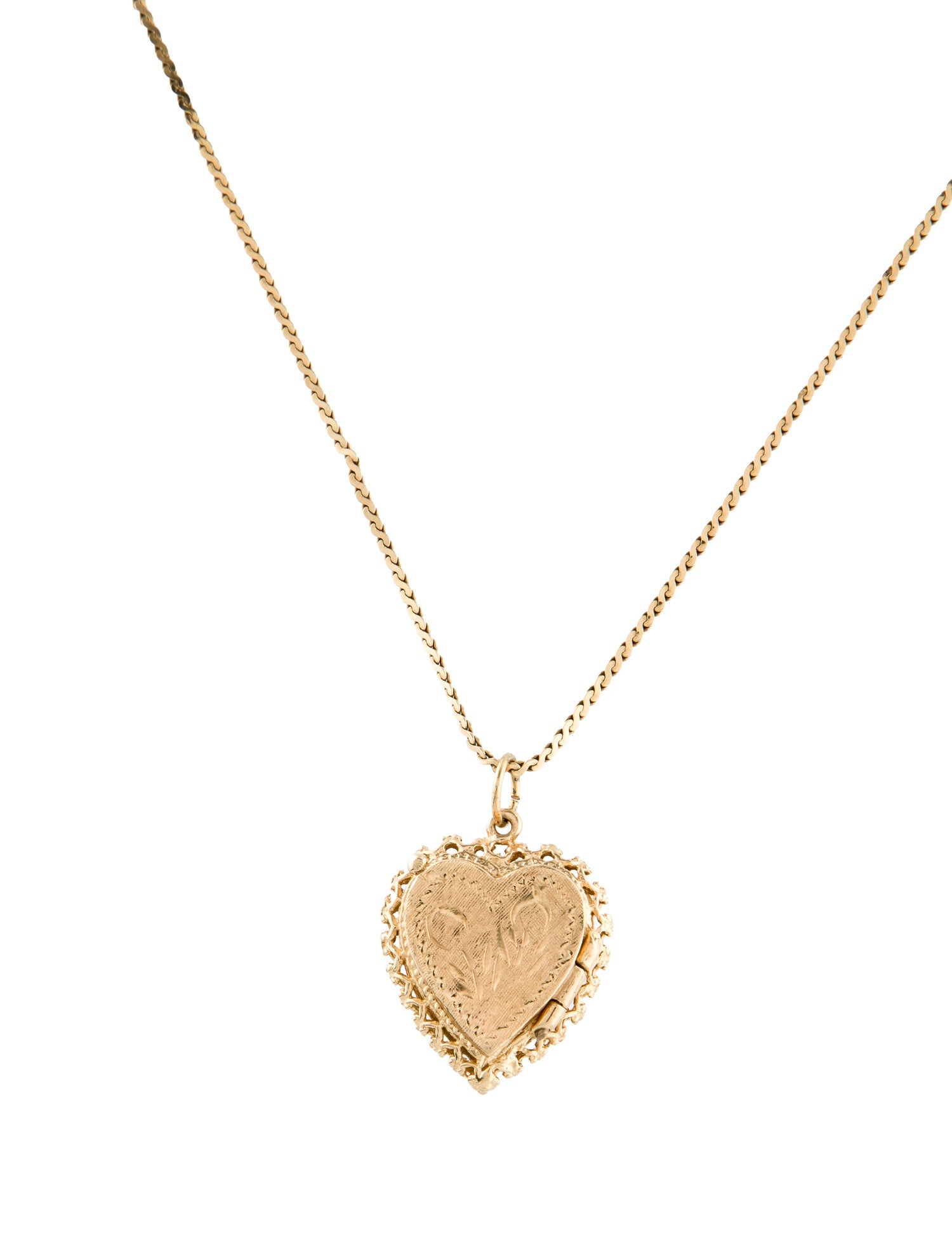 Necklace 14K Heart Locket Pendant Necklace