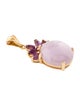 Necklace 14K Lavender Jadeite & Amethyst Pendant