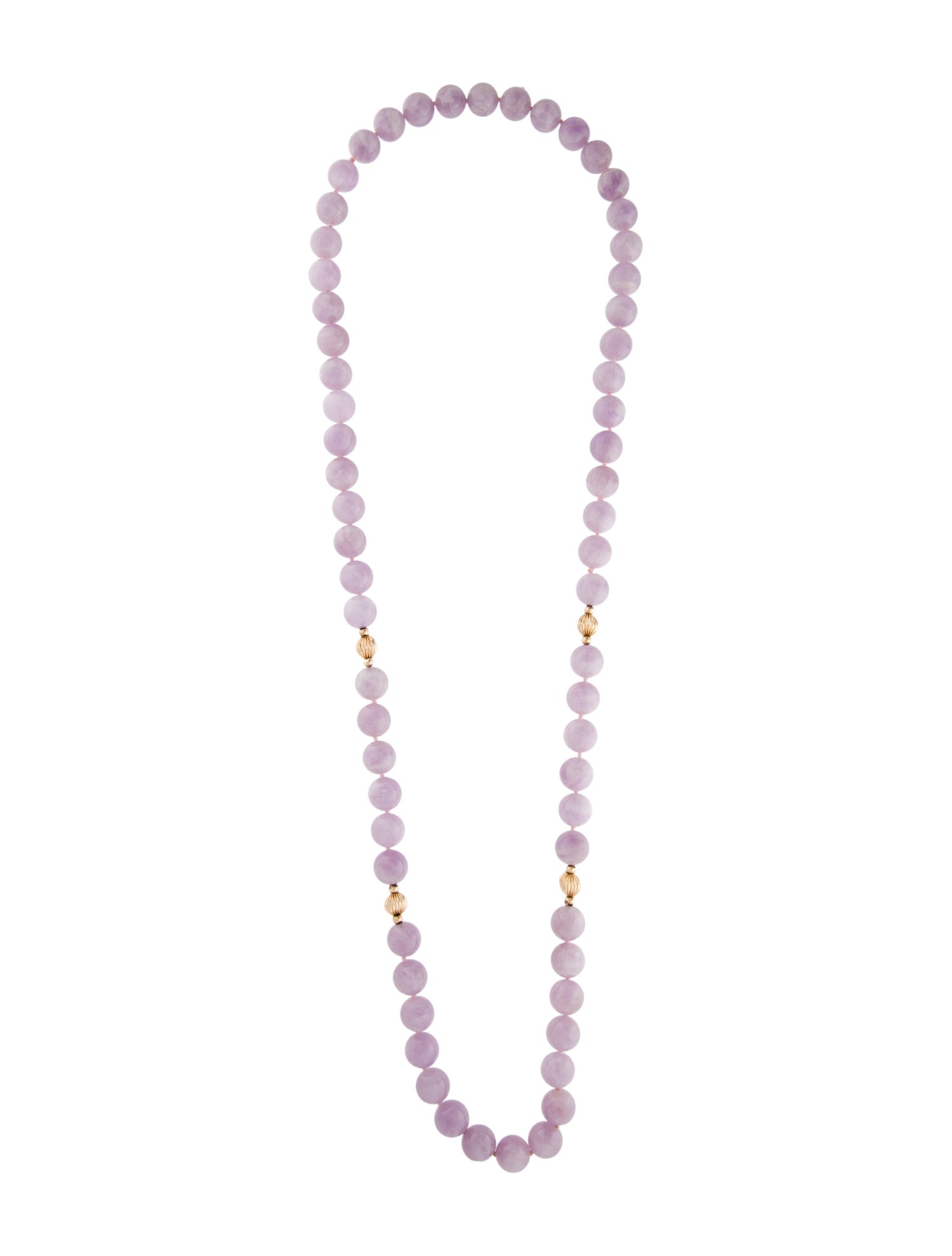 Necklace 14K YG Amethyst Bead Necklace