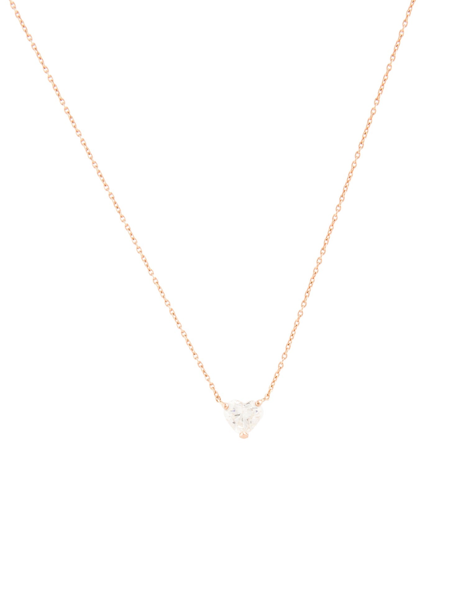 Necklace 18K Diamond Solitaire Pendant Necklace