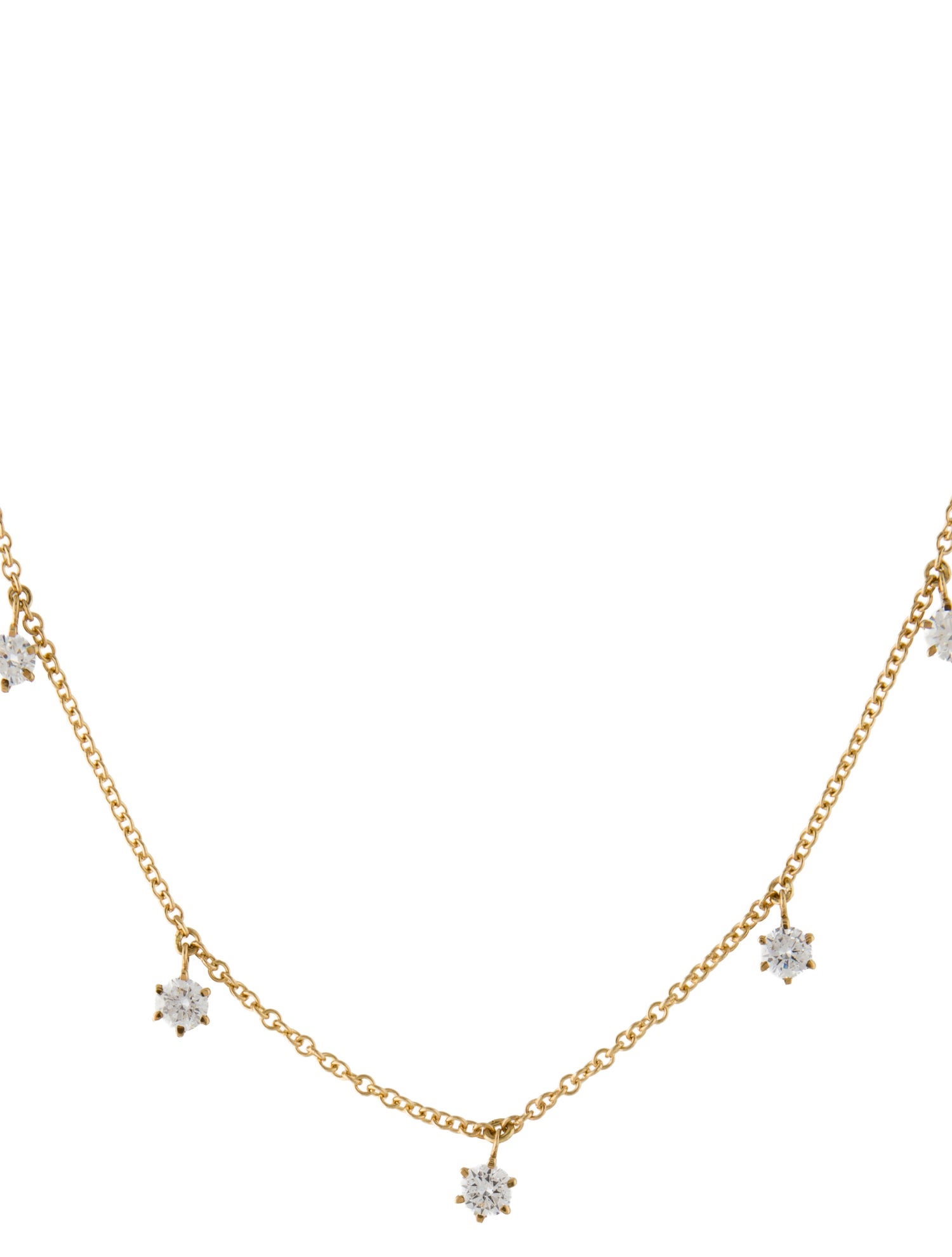 Necklace 18K 1.54ctw Diamond Fringe Necklace