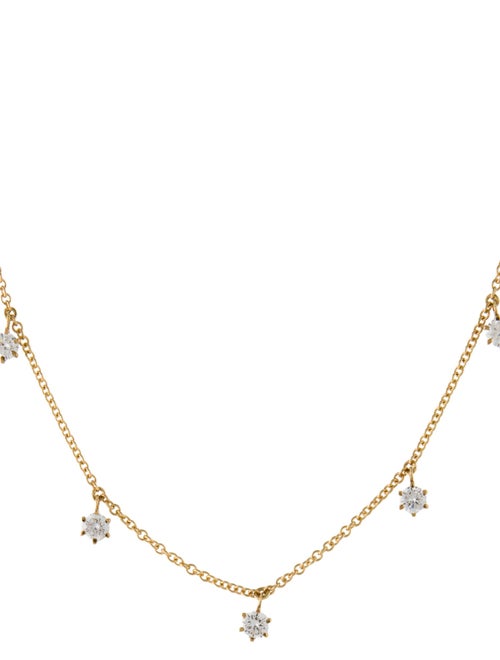 Necklace 18K 1.54ctw Diamond Fringe Necklace