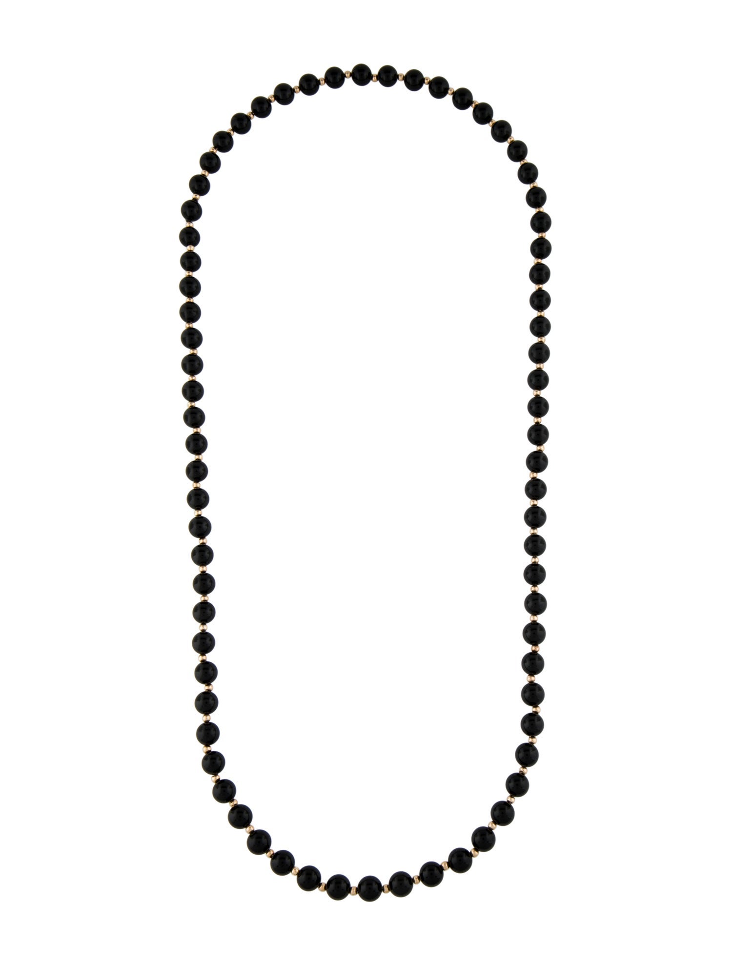 Necklace 14K Onyx Bead Necklace