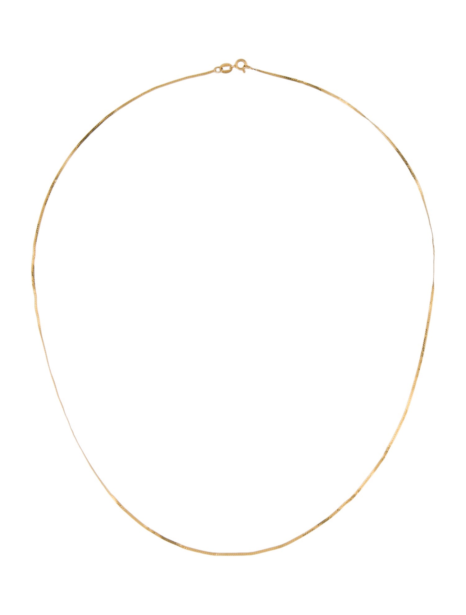 Necklace 14K Herringbone Chain Necklace