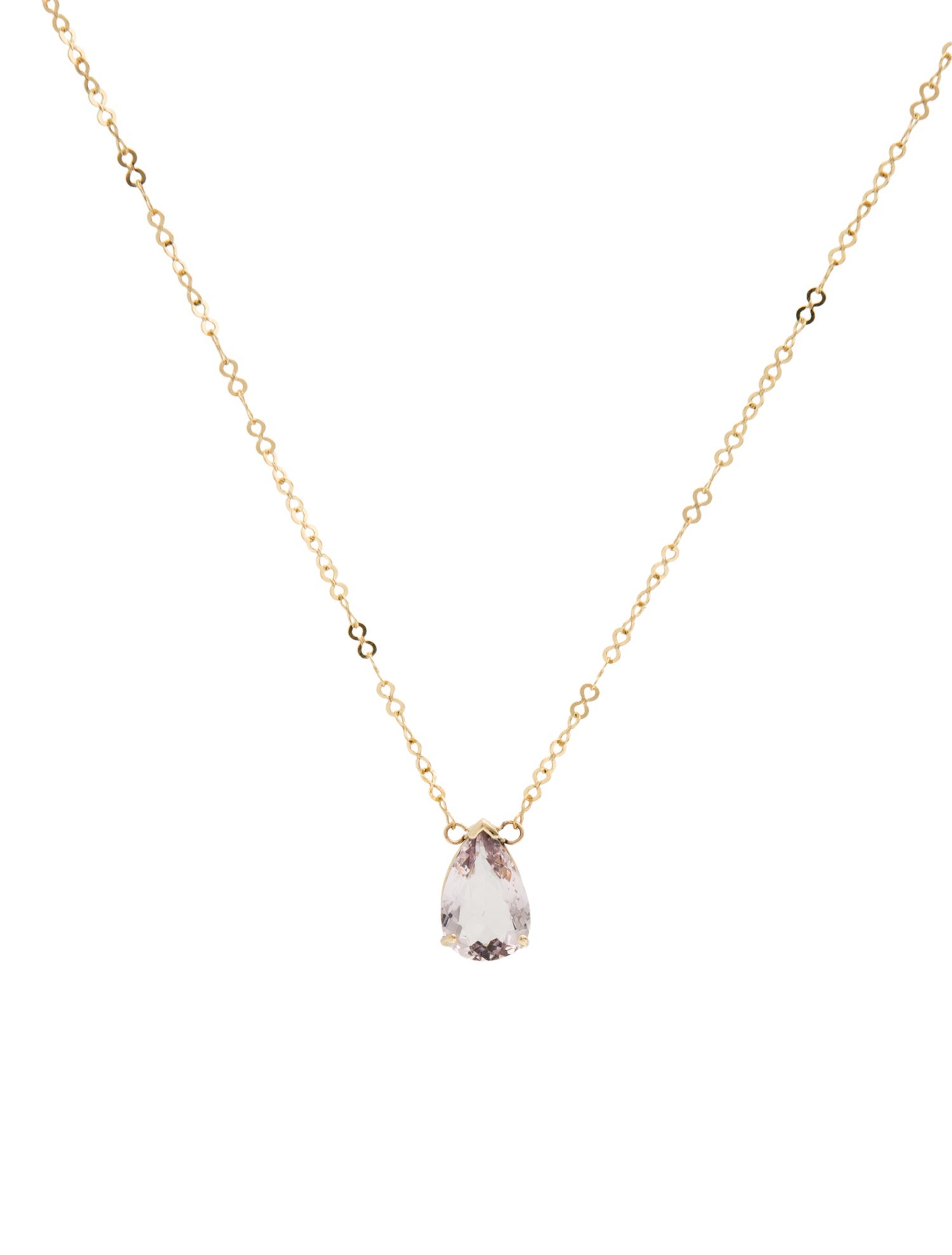 Necklace 14K 1.75ctw Morganite Pendant Necklace