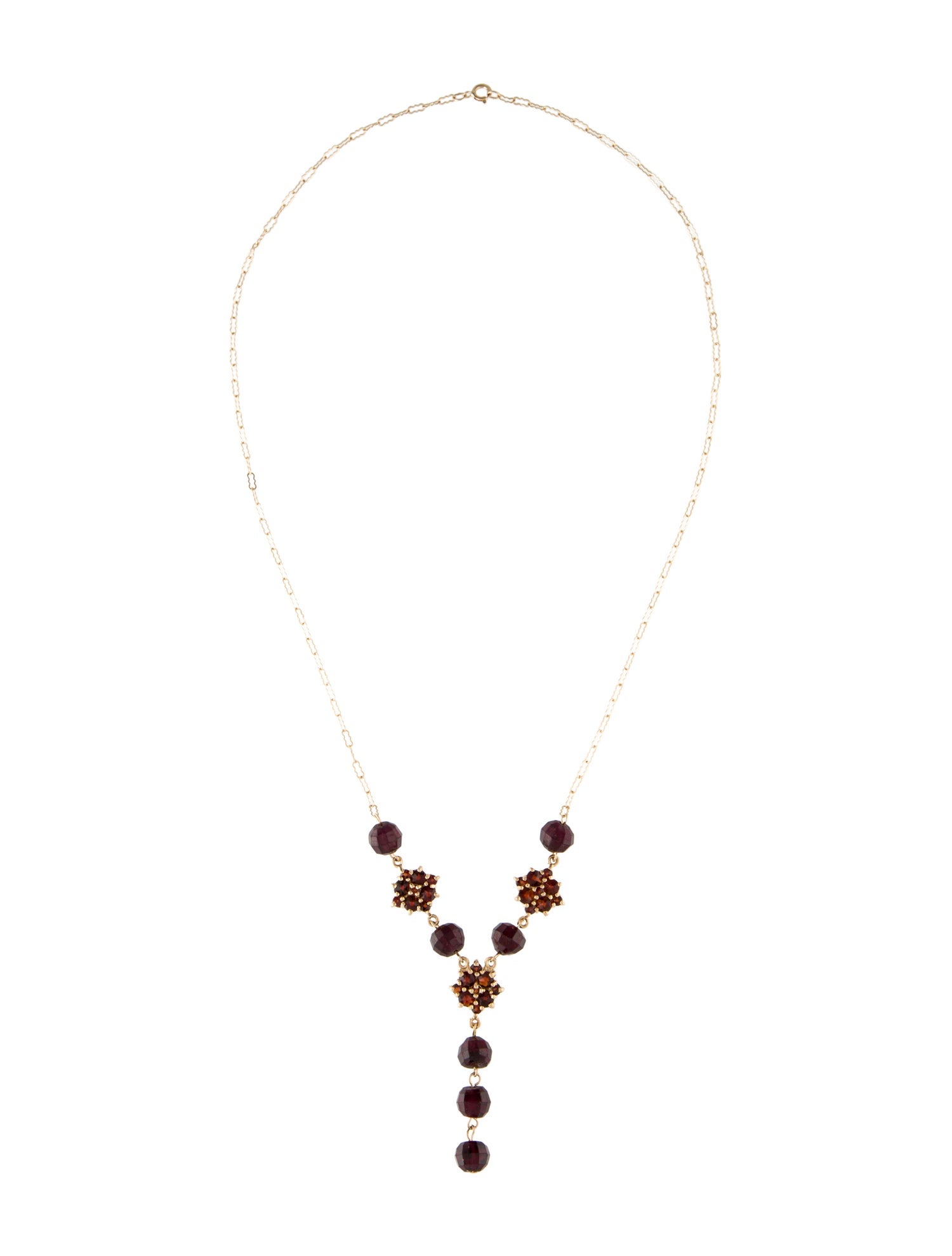 Necklace 14K Garnet Lavalier