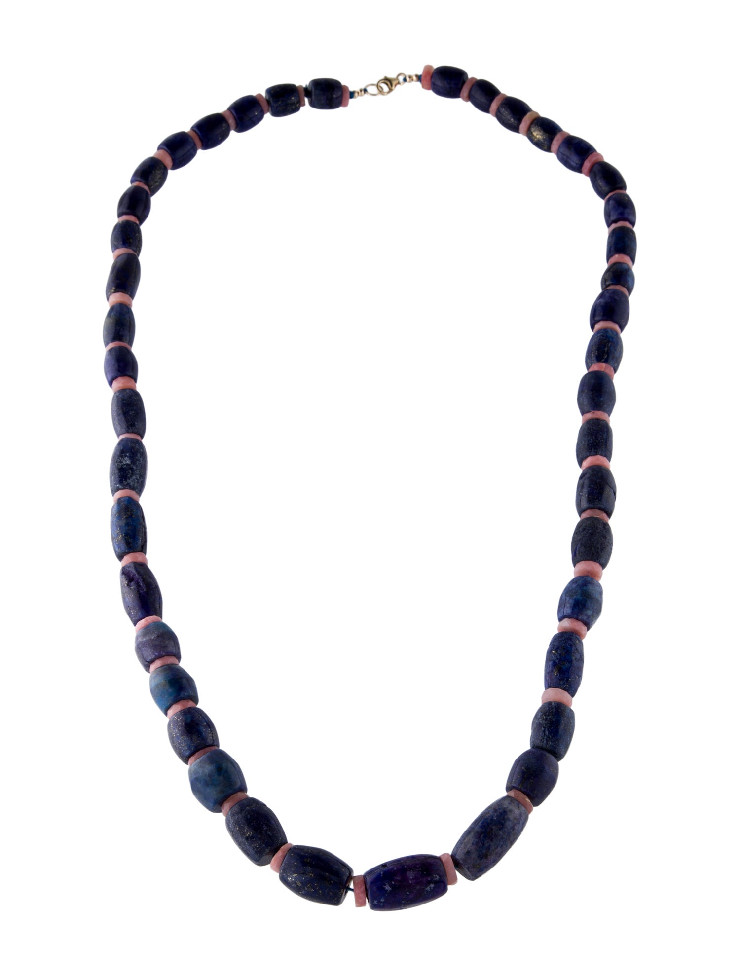 Necklace 14K Lapis Lazuli & Opal Bead Strand Necklace