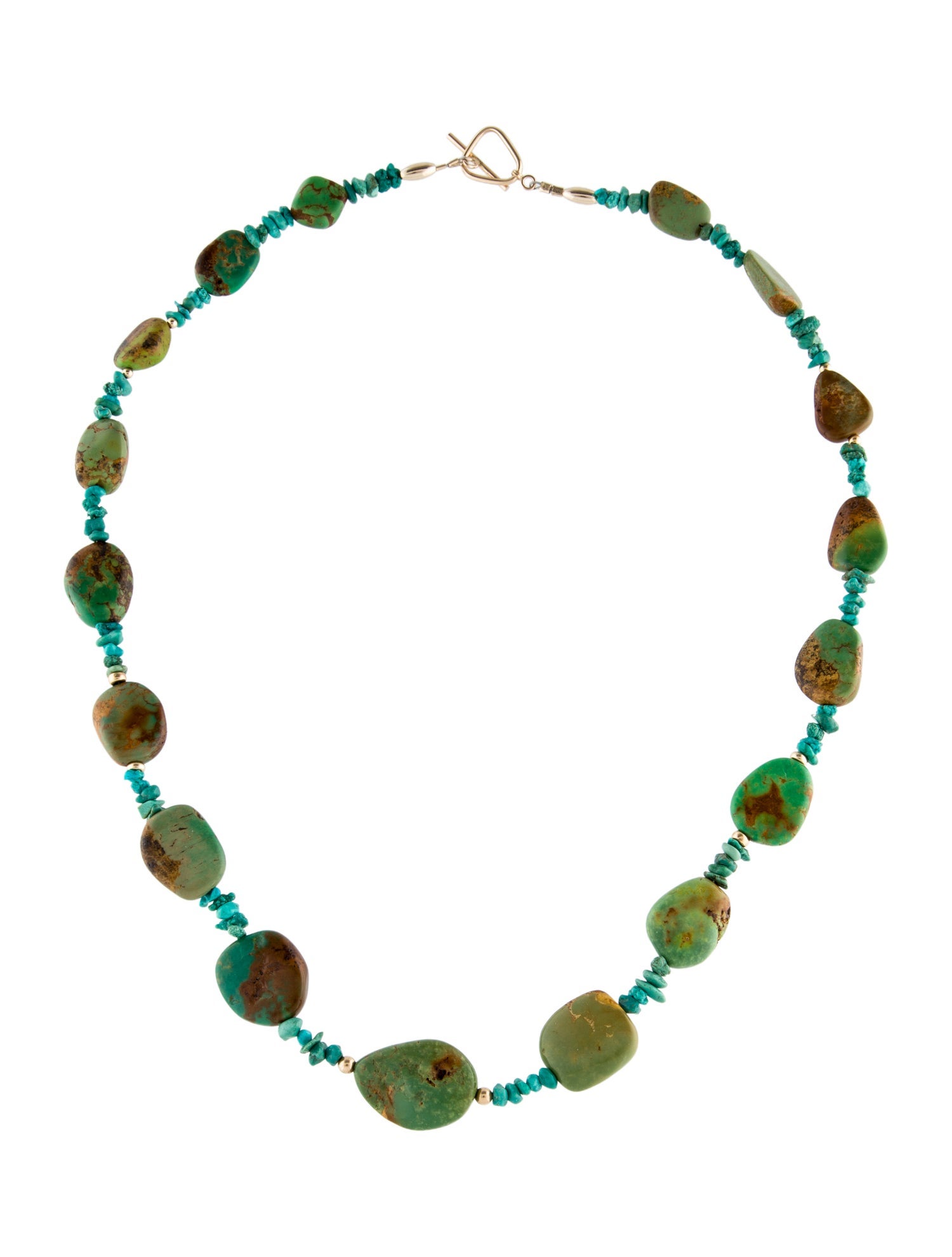 Necklace 14K Turquoise Bead Strand Necklace