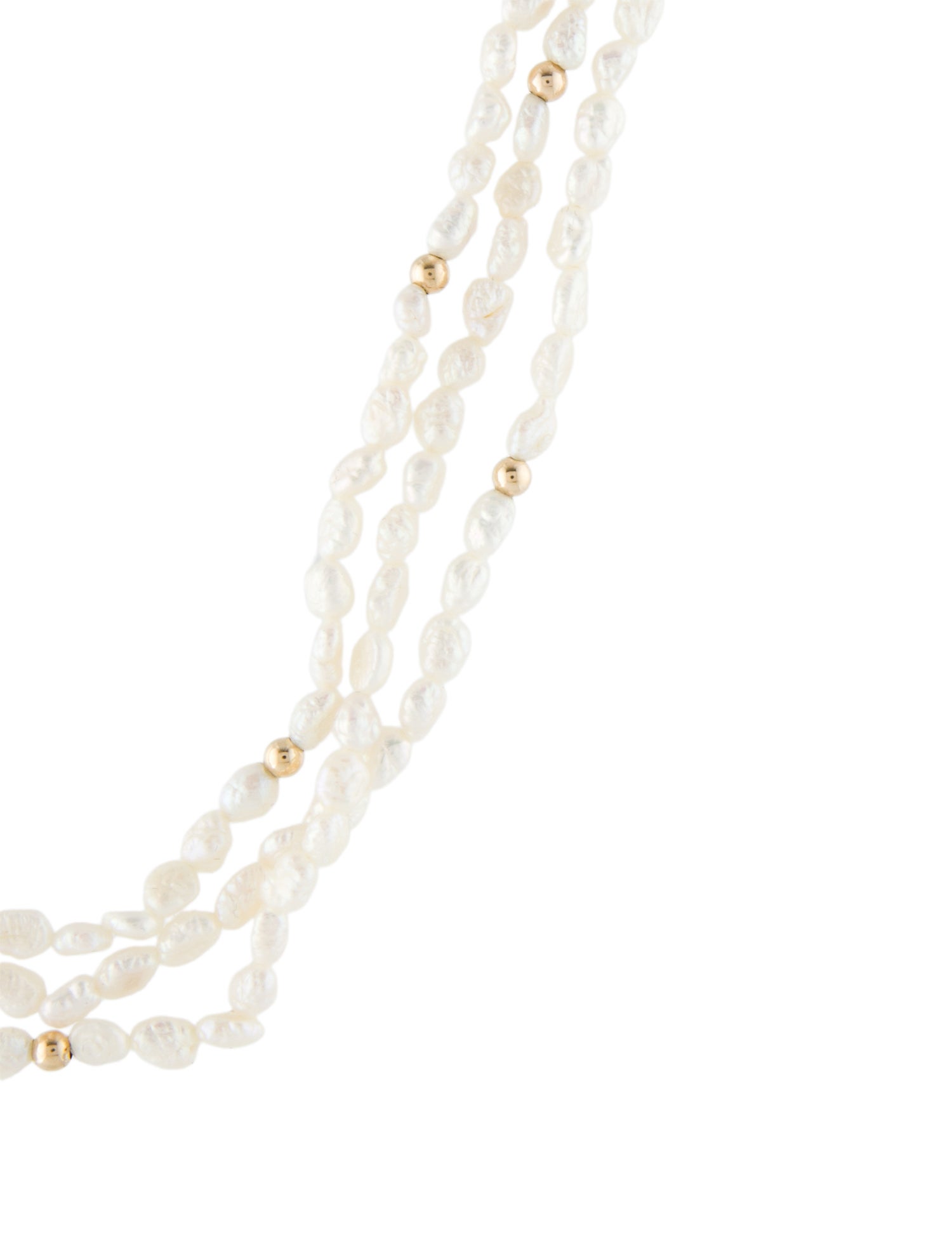 Necklace 14K Pearl Multistrand Necklace