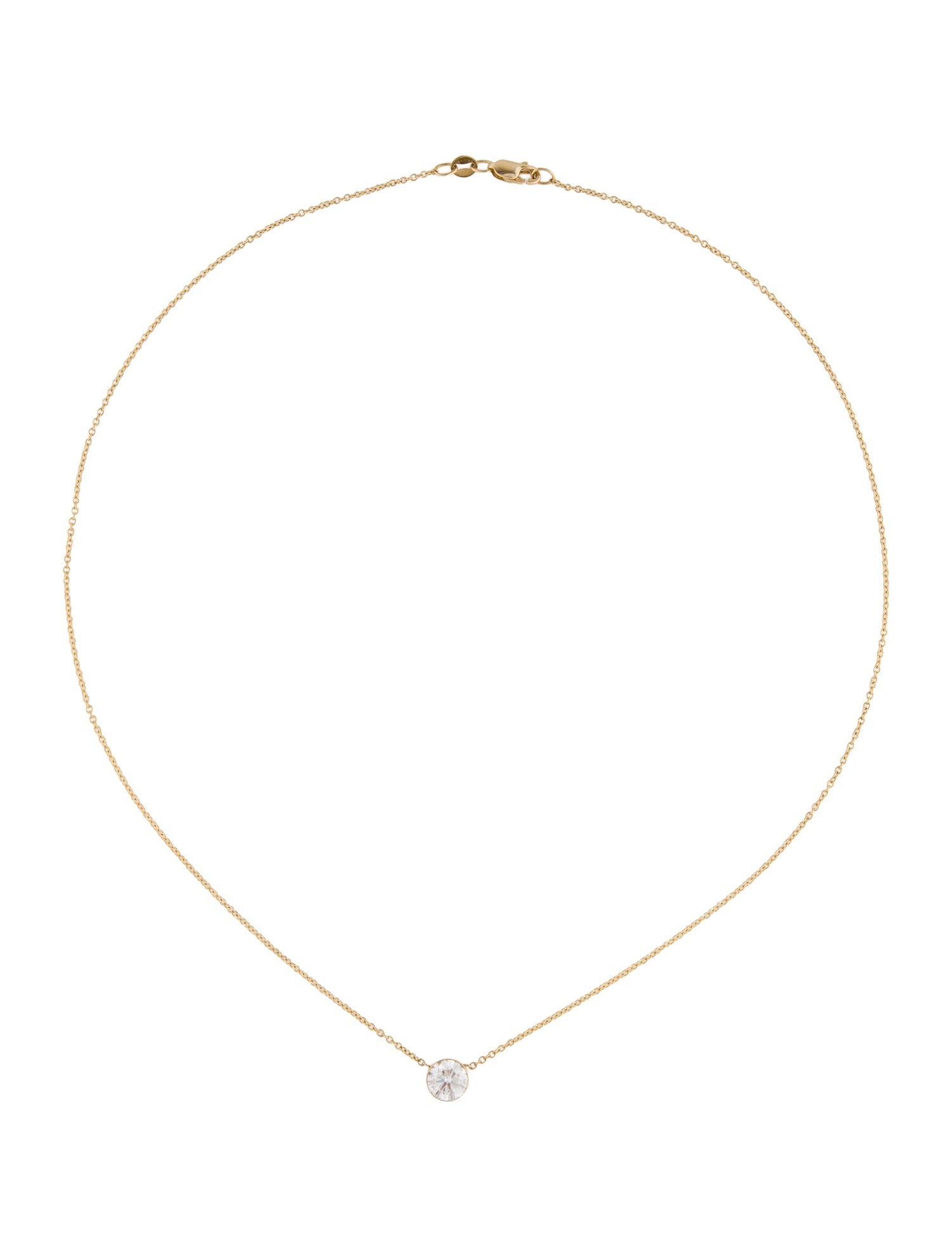 Necklace 18K Diamond Solitaire Pendant Necklace