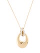Necklace 14K Diamond Pavé Oval Link Pendant Necklace
