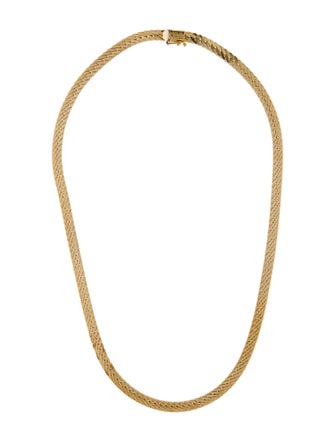 Necklace 14K Flat Curb Chain Necklace