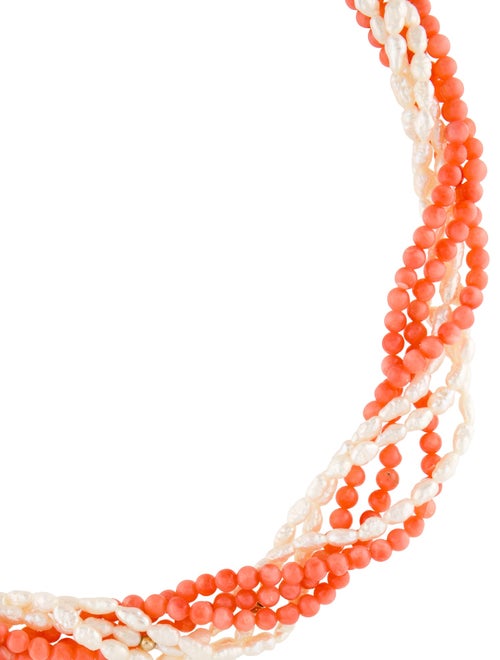Necklace 14K Pearl & Coral Necklace