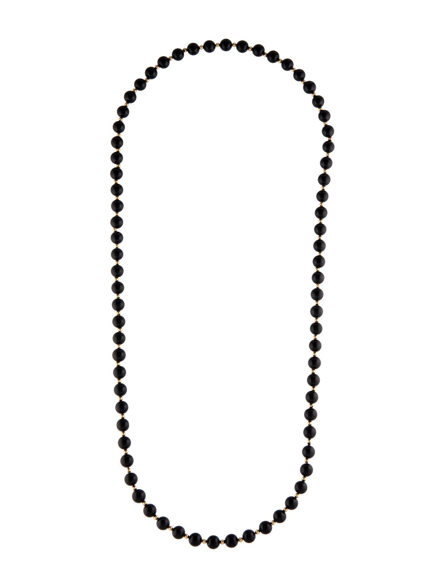 Necklace 14K Onyx Bead Necklace