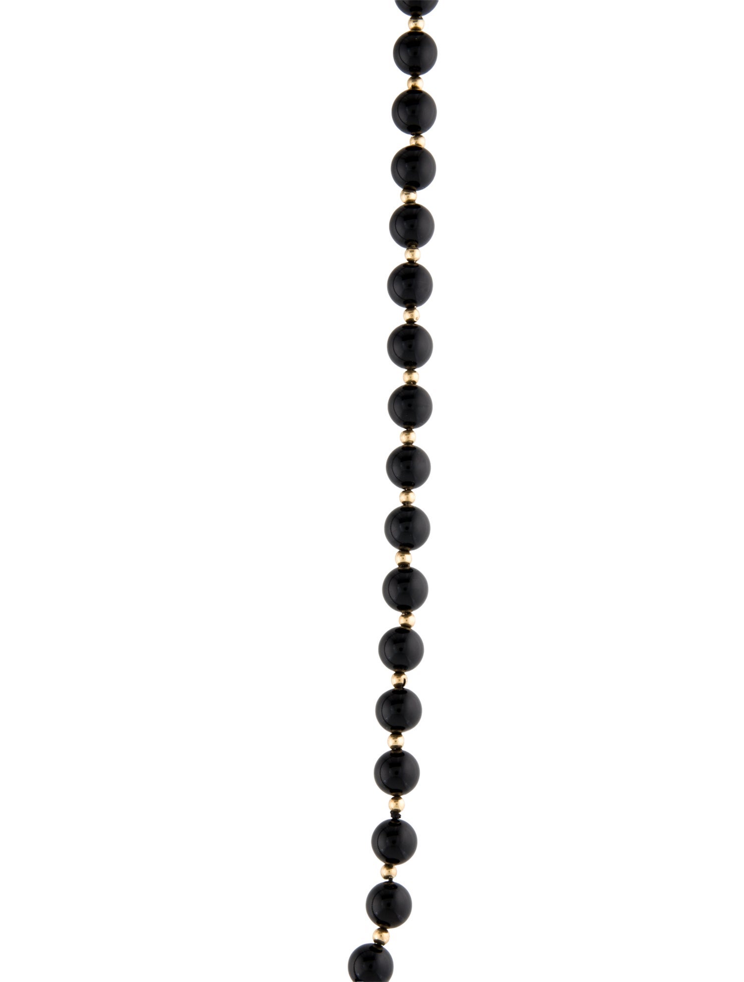 Necklace 14K Onyx Bead Necklace