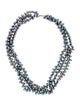 Necklace 14K Dyed Pearl Multistrand Necklace