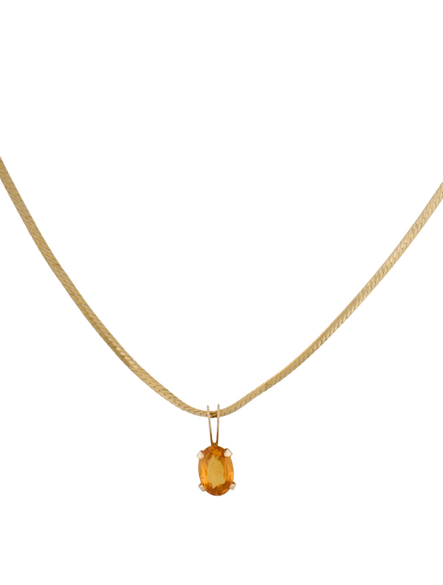 Necklace 14K Sapphire Pendant Necklace