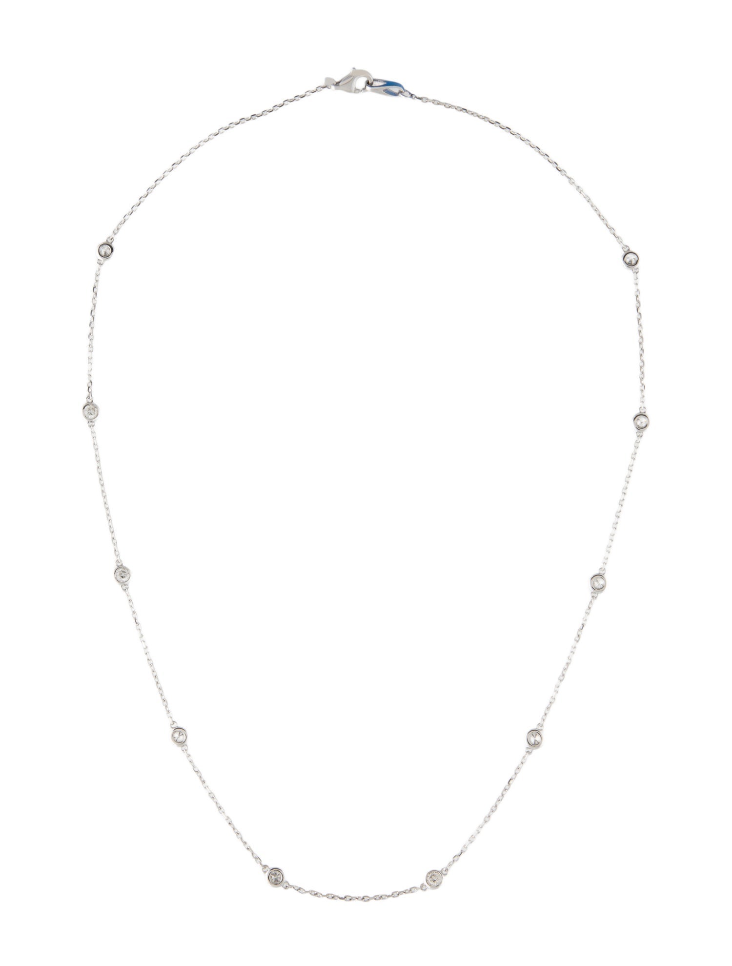 Necklace 14K Diamond Station Necklace