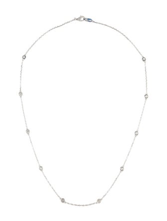 Necklace 14K Diamond Station Necklace