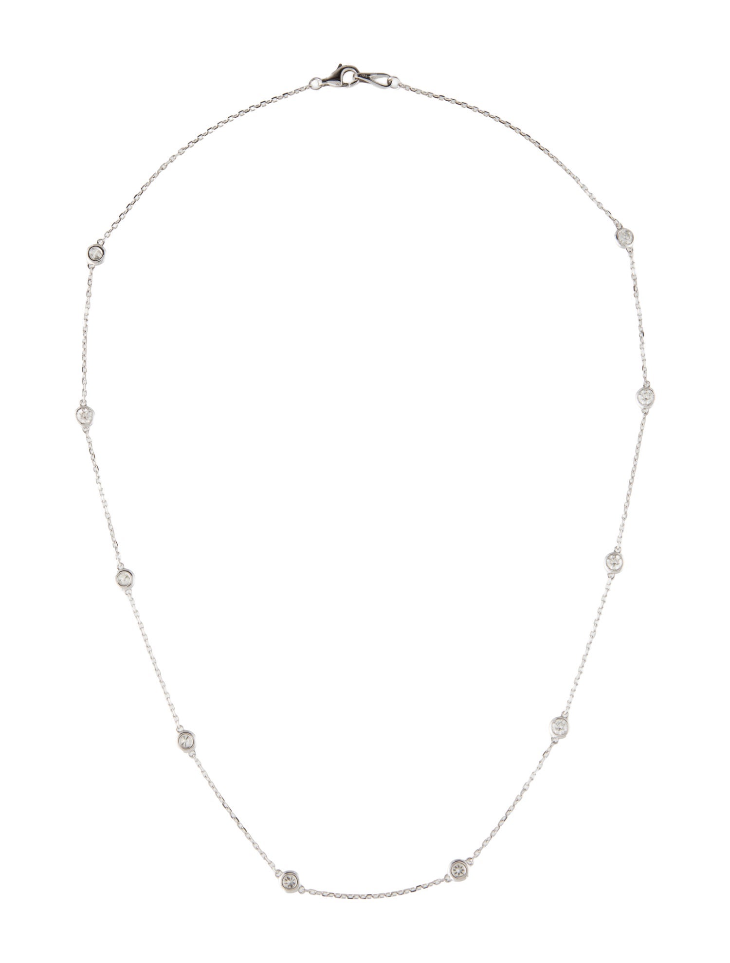 Necklace 14K Diamond Station Necklace