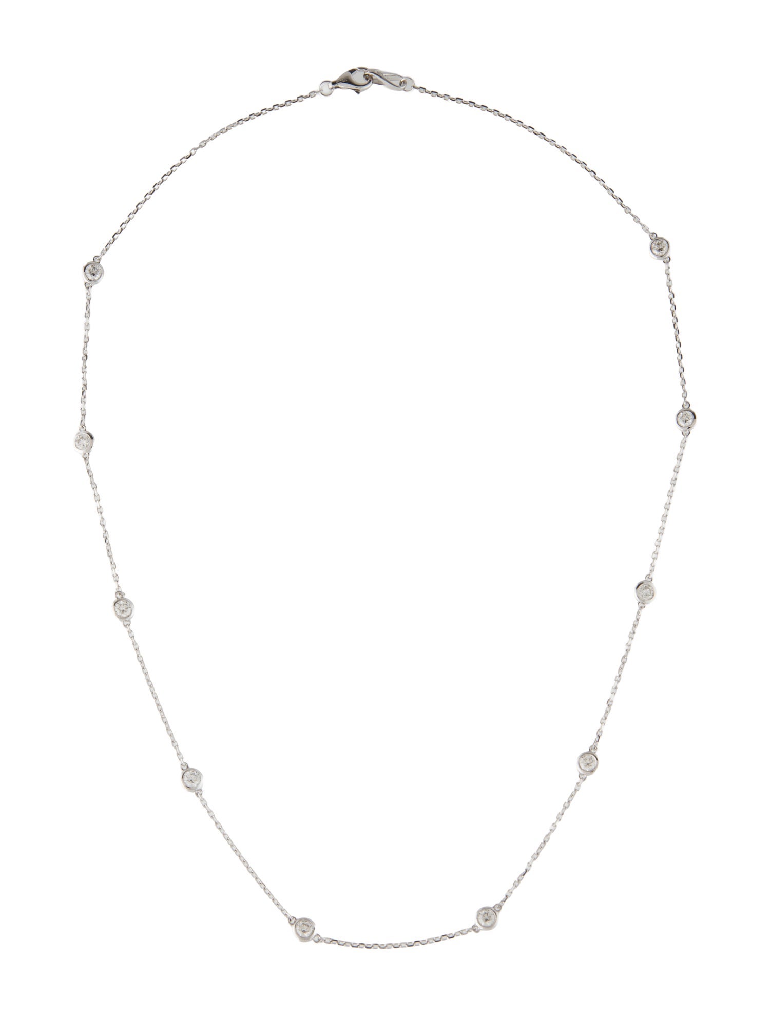Necklace 14K Diamond Station Necklace